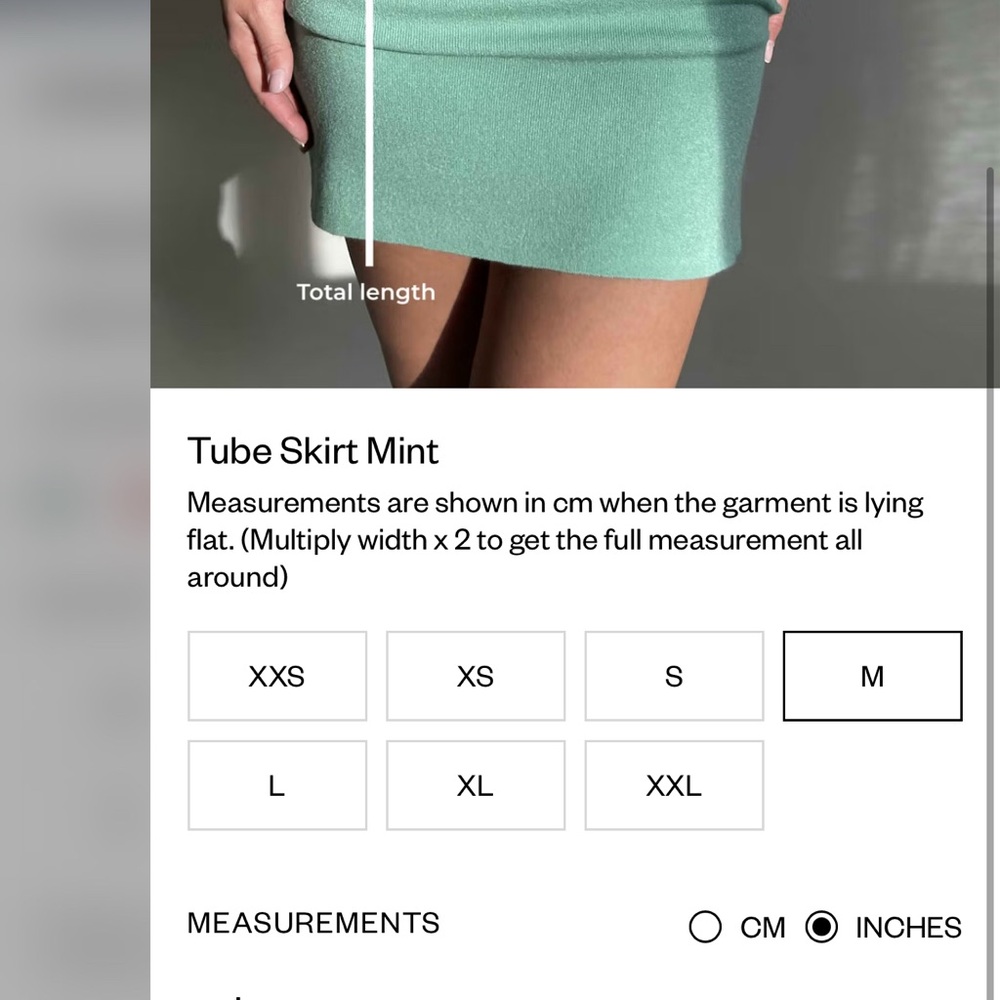 Djerf Avenue Tube Skirt Mint - M - Picture 10 of 11